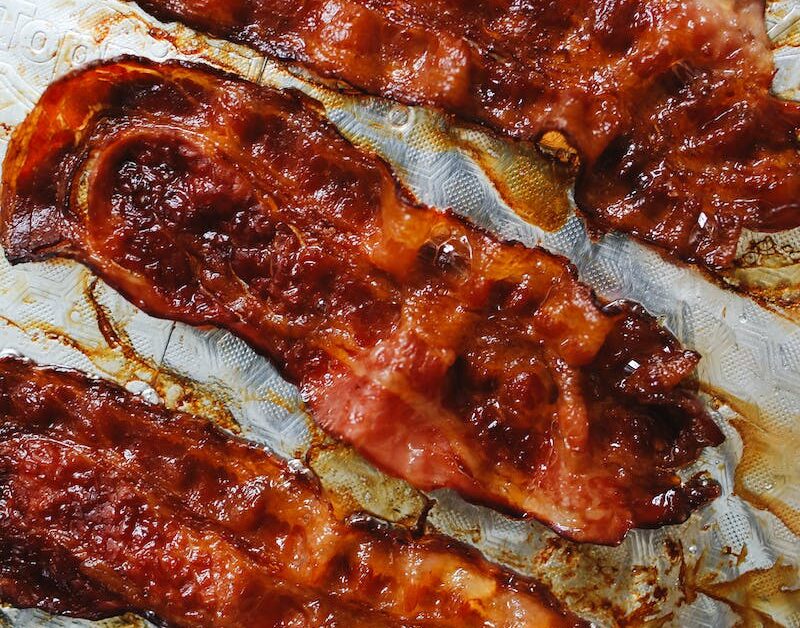 Close-Up Photo Of Cooked Bacon